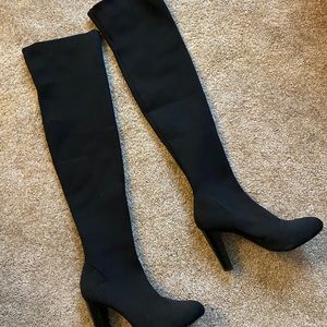 Over the knee heeled boots